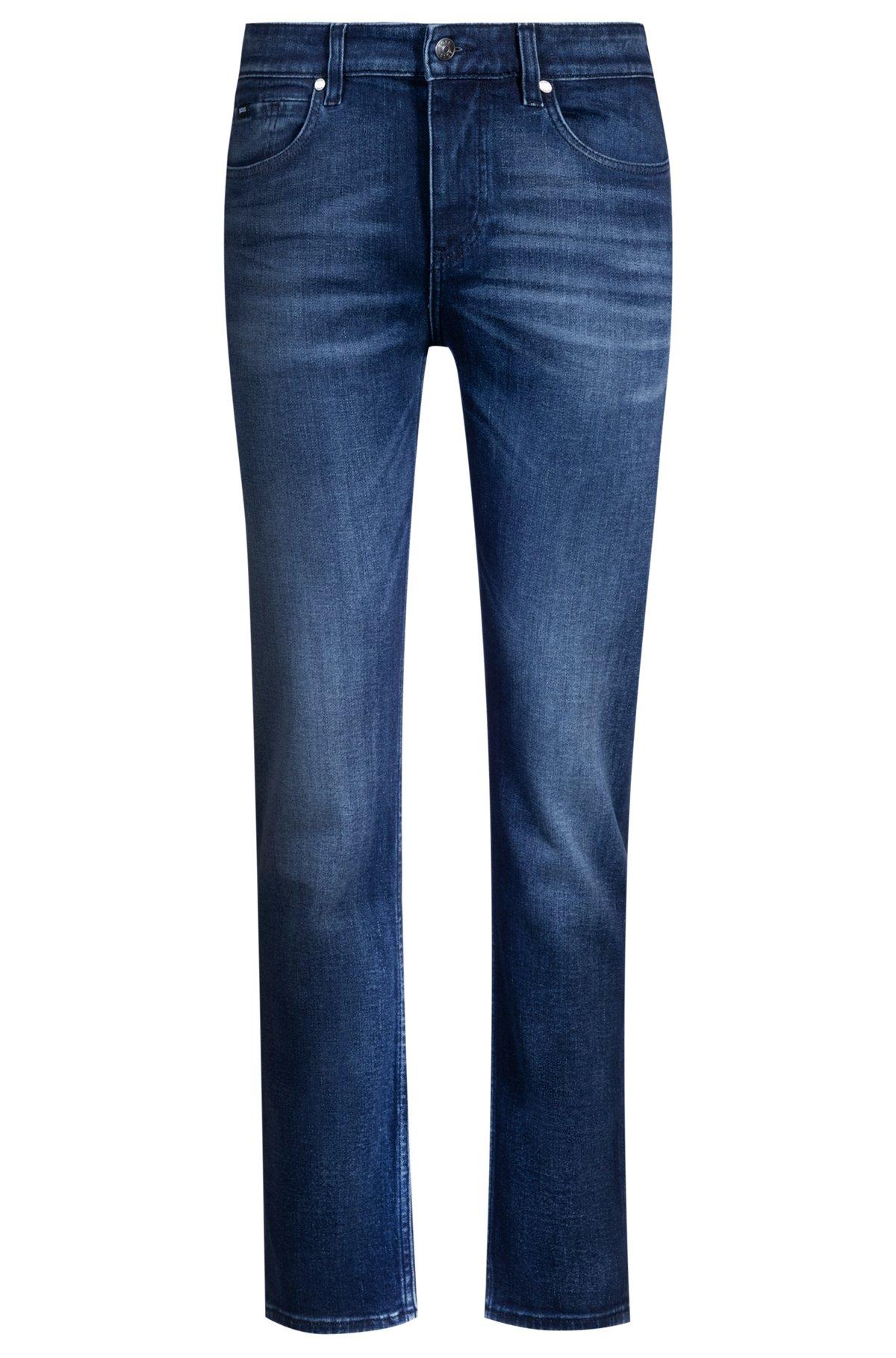 Delaware slim-fit jeans in dark-blue stretch denim Product Image