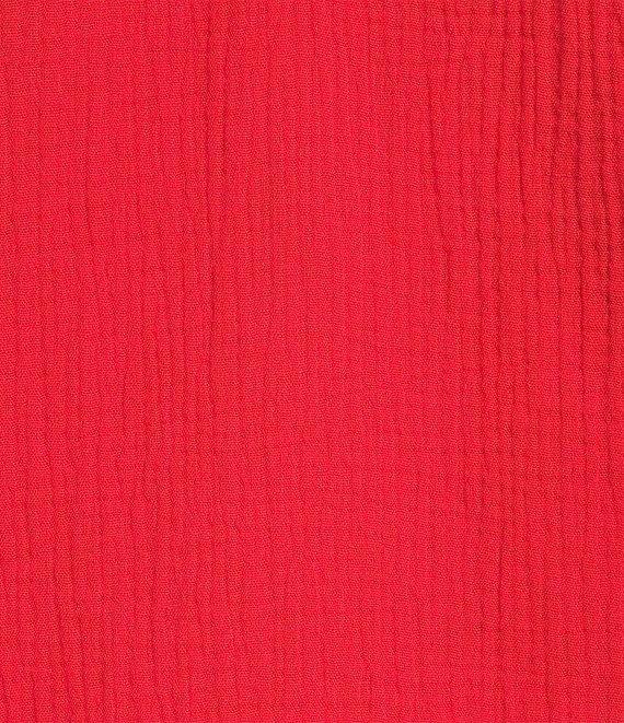 Skies Are Blue Plus Size Crochet Trim Gauze Top Product Image