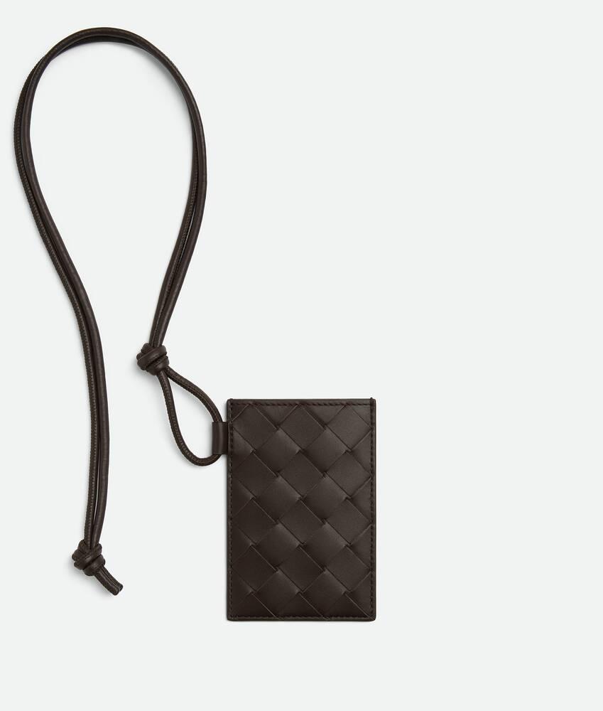 Men's Intrecciato Badge Holder in Fondant/matcha Product Image