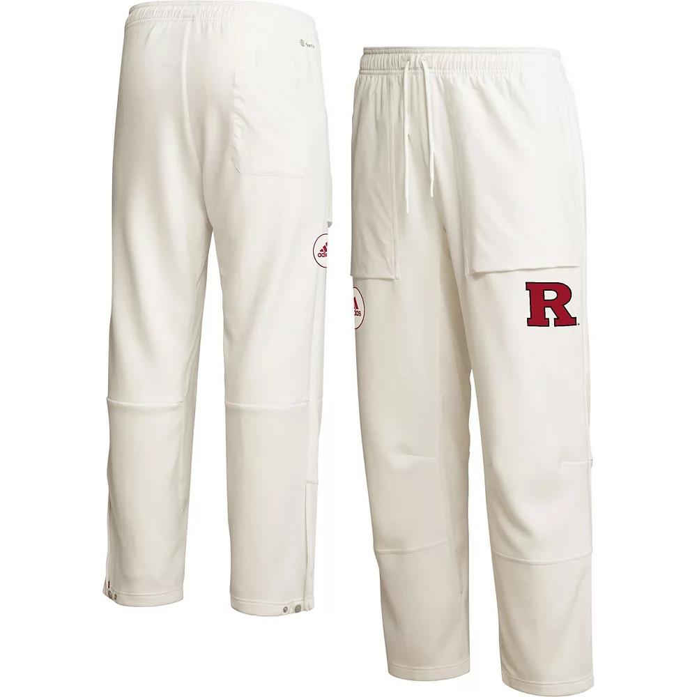Men's adidas Cream Rutgers Scarlet Knights Zero Dye AEROREADY Pants, Size: 2XL, Beige Product Image
