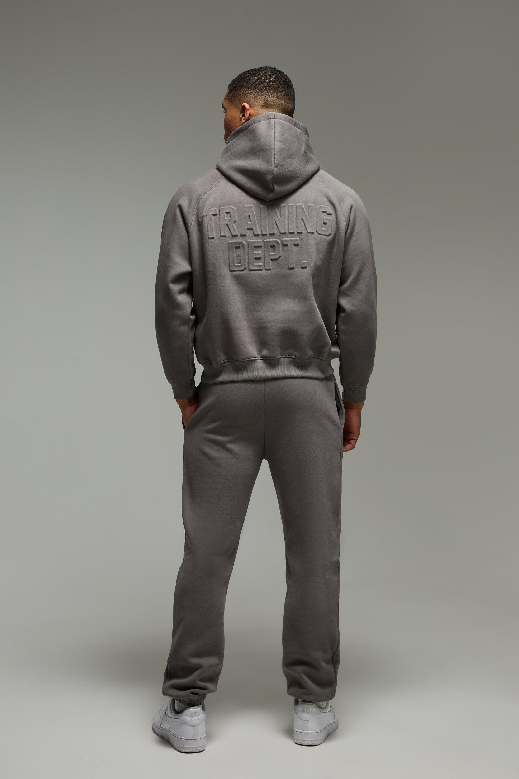 Man Active Training Dept Boxy Embossed Tracksuit | boohooMAN USA Product Image