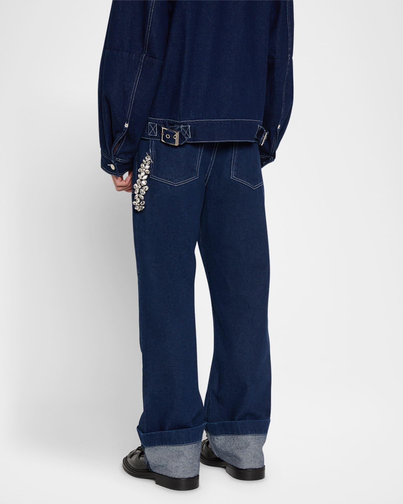 Men's Embellished Straight-Leg Workwear Jeans Product Image