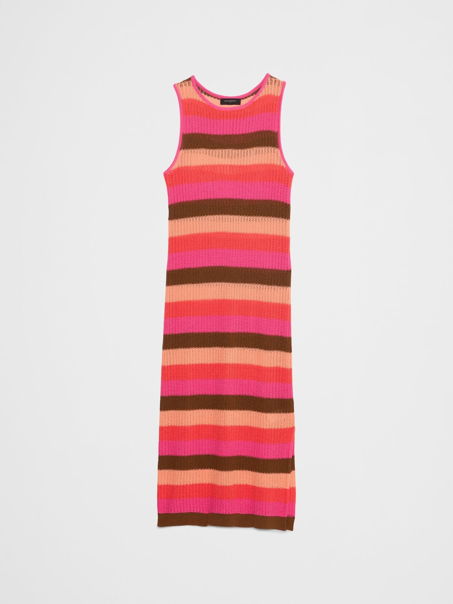 Open-Stitch Midi Sweater Dress Product Image