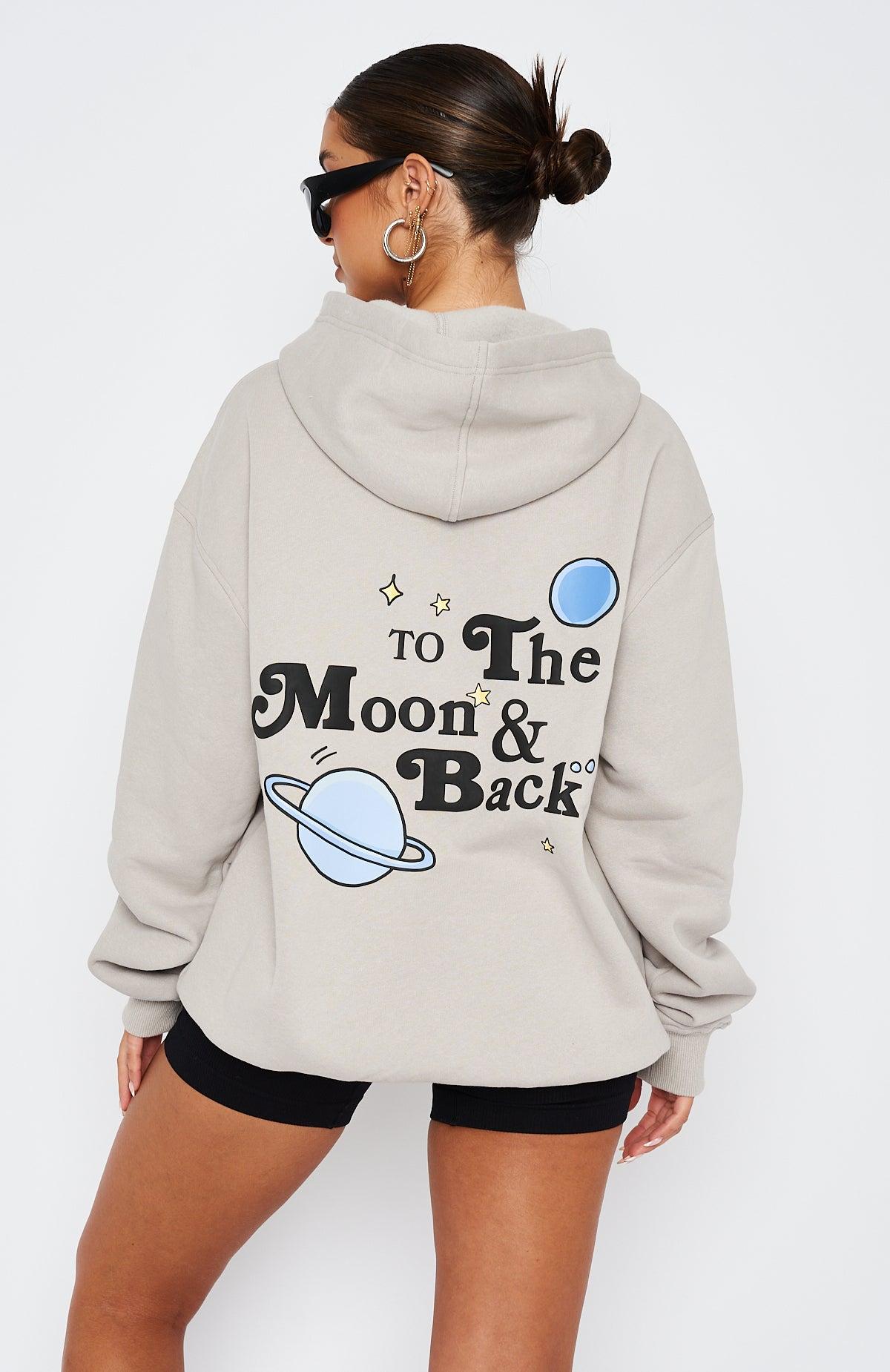 To The Moon Oversized Hoodie Lunar Product Image