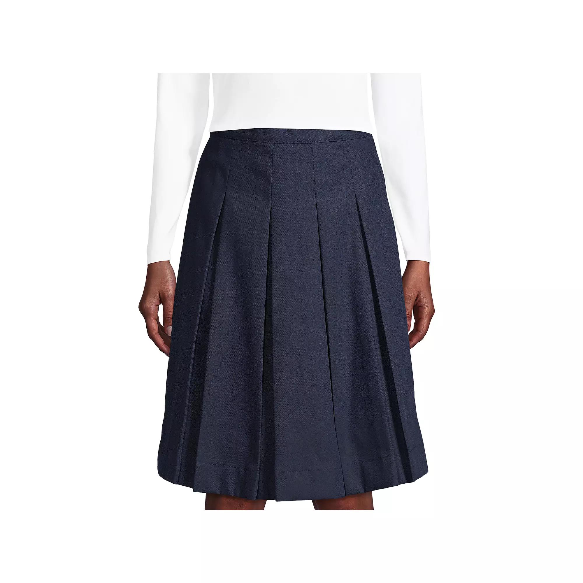 Women's Lands' End School Uniform Classic Box Pleat Skirt,  Product Image