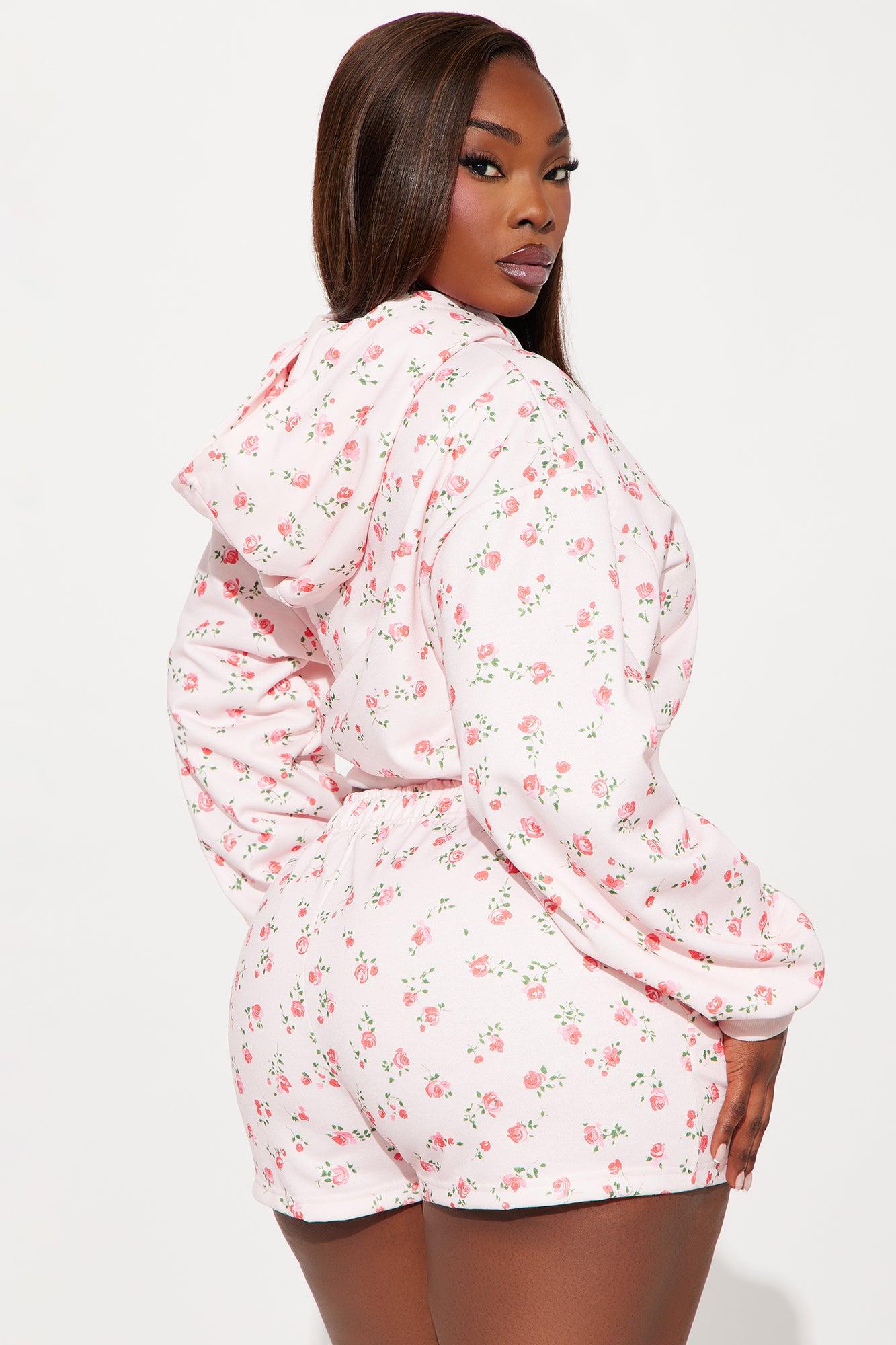 Fiona Floral Short Set - Pink Product Image