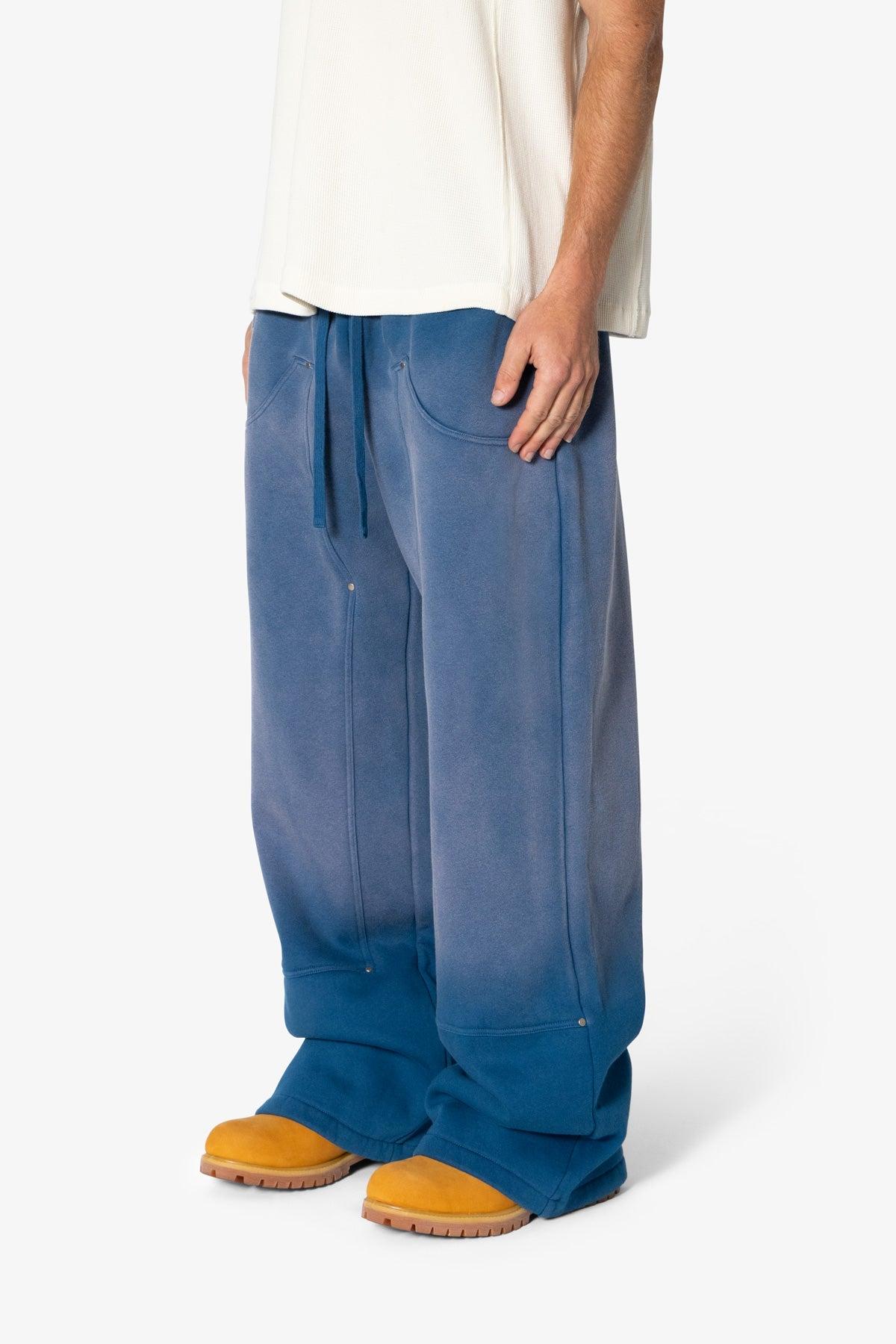 West Double Knee Sweatpants - Blue Product Image