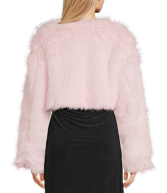 Double Zero Faux Fur Cropped Jacket Product Image
