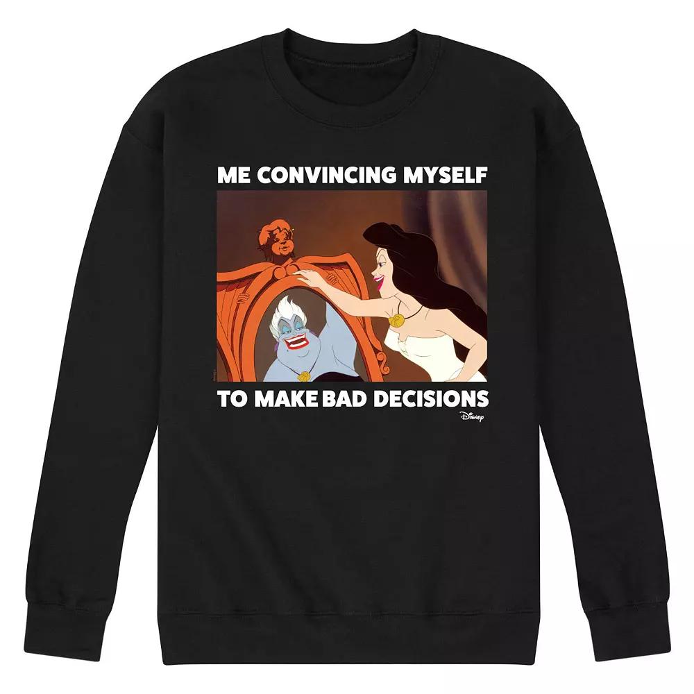 Disney's Villains Men's Ursula Bad Decisions Long Sleeve Graphic Tee,  Product Image