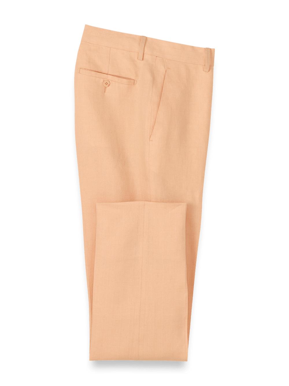 Linen Chambray Twill Pants - Apricot Product Image