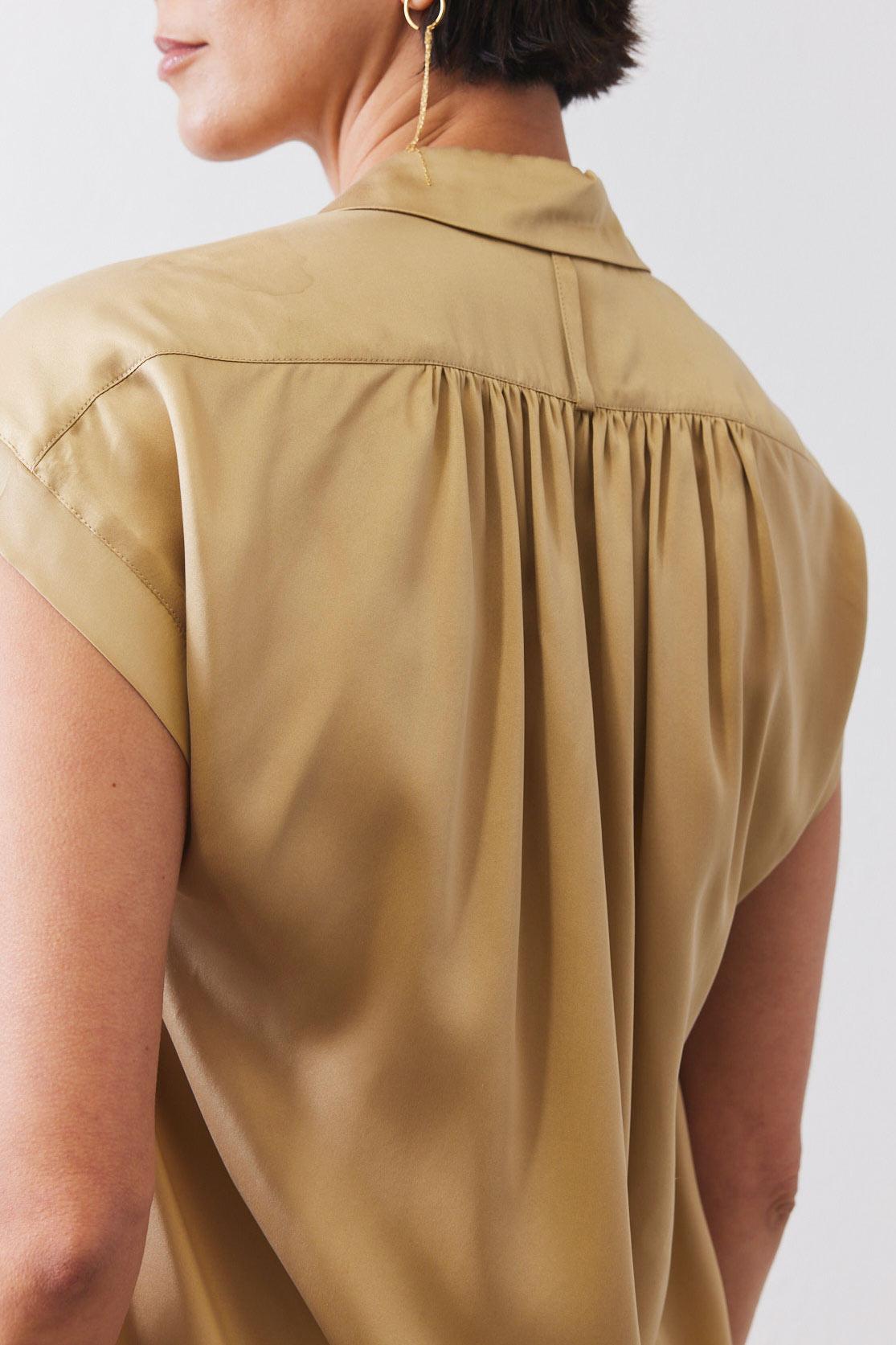 The Nonchalant Oversized Silk Blouse Product Image