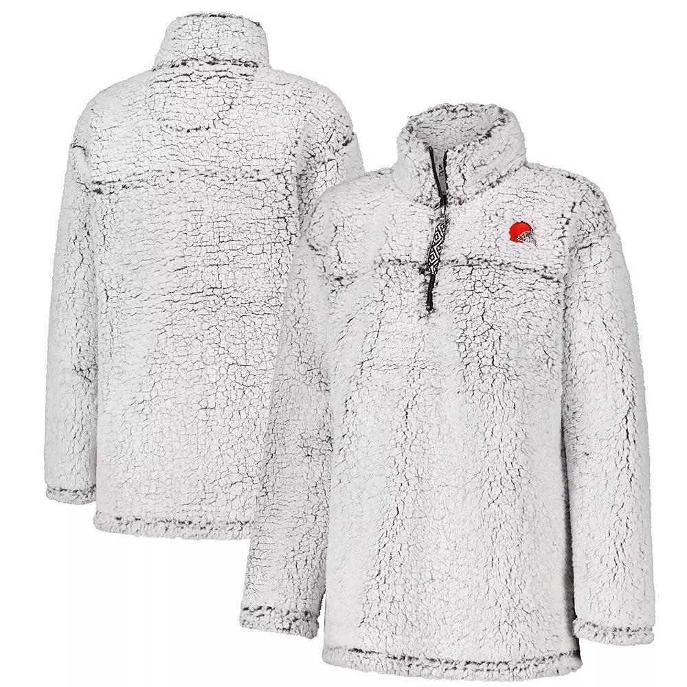 Women's G-III 4Her by Carl Banks Gray Cleveland Browns Sherpa Full-Zip Jacket, Size: XL, Grey Product Image