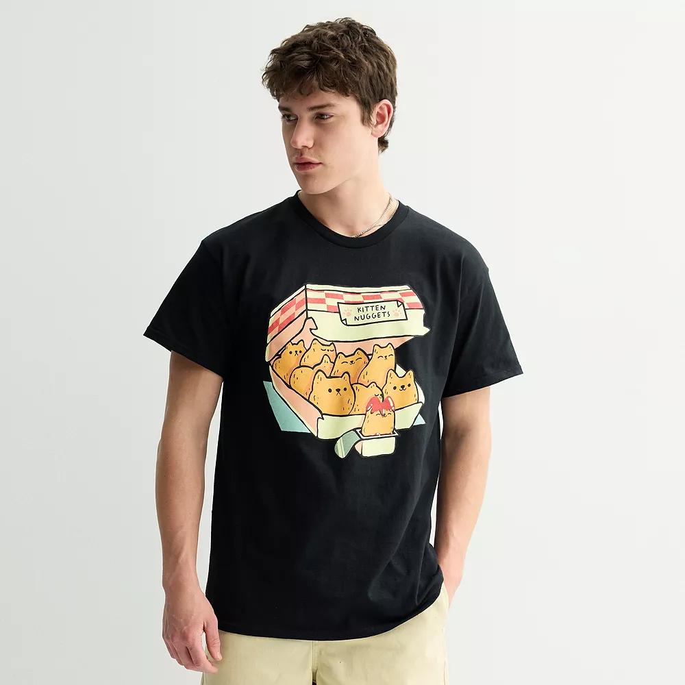 Men's Kitten Nuggets Graphic Tee, Size: XL, Black Product Image