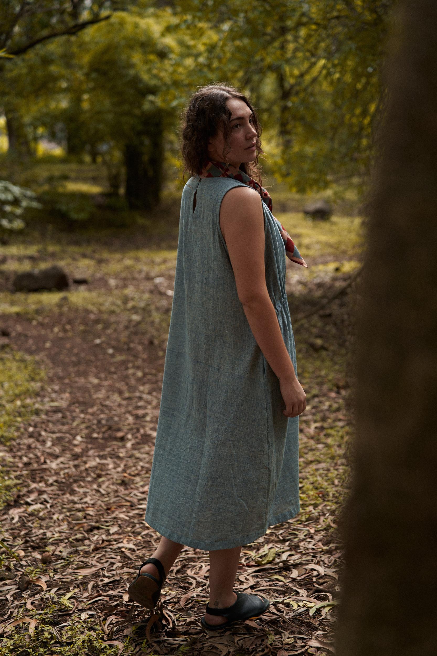 Indigo organic midi Dress Product Image