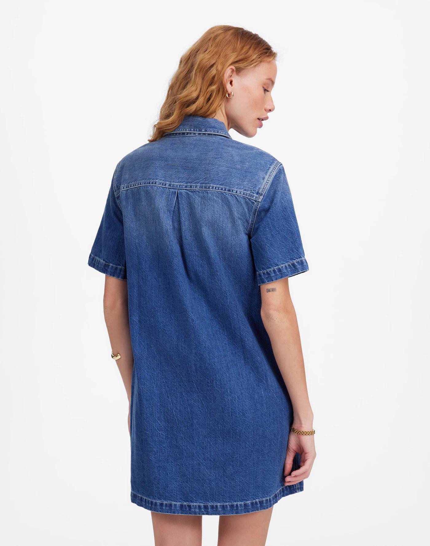 Denim Boxy Shirtdress in Demarco Wash Product Image