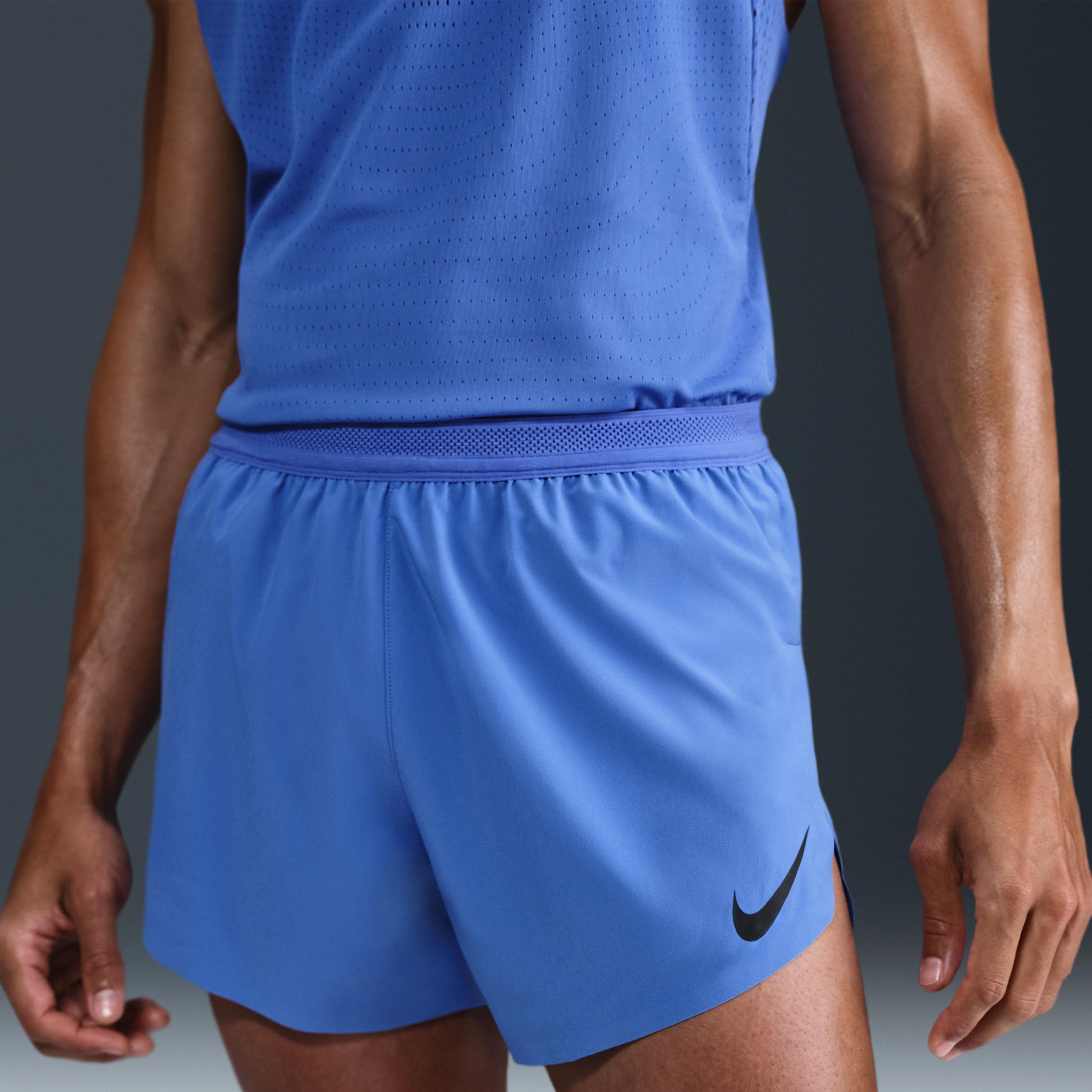 Nike Mens AeroSwift Dri-FIT ADV 4 Brief-Lined Running Shorts | FN3352-411 Product Image