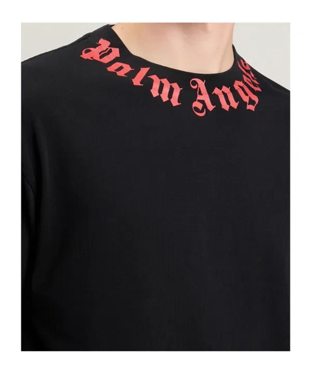 PALM ANGELS Logo Graphic Cotton T-shirt In Black Product Image