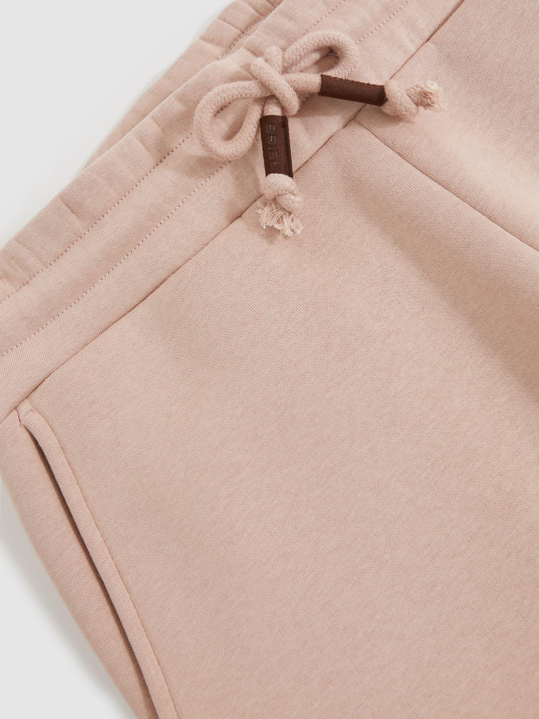 Cotton-Blend Fleece-Back Joggers in Pink Product Image