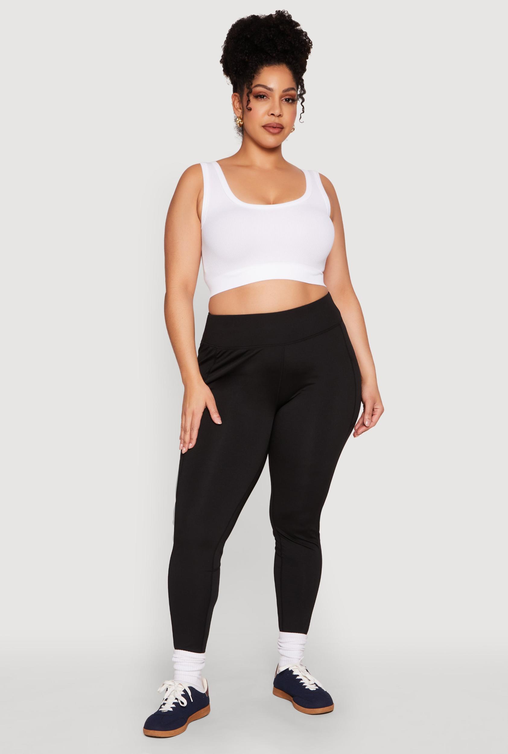 Womens Plus Size Side Zip Pocket Leggings Product Image