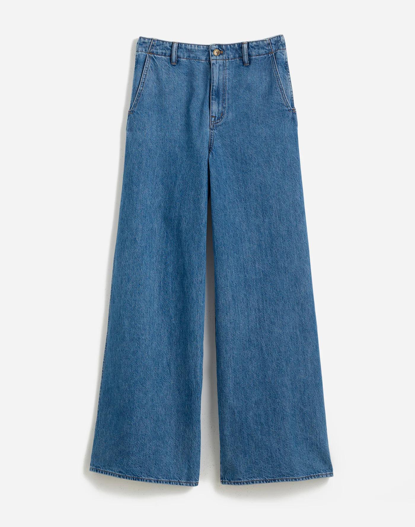 Wide Sweep Denim Trousers Product Image