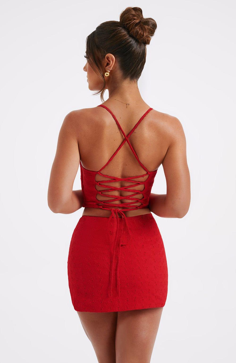 Erika Mini Skirt - Red Product Image