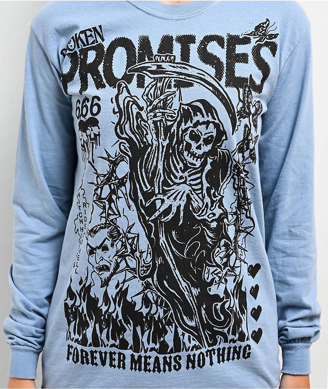 Broken Promises Hitchhiker Storm Grey Long Sleeve T-Shirt Product Image