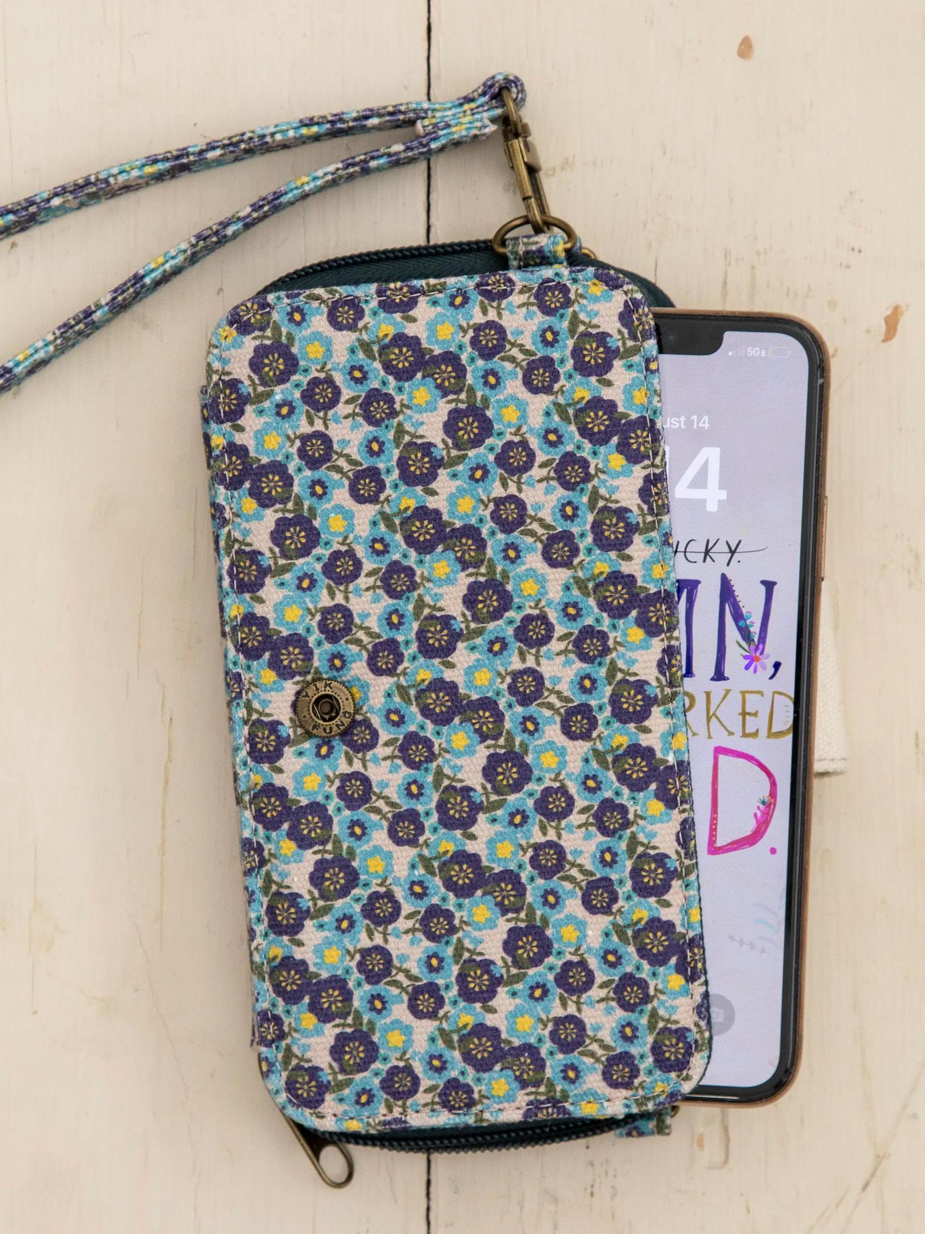 Wristlet Wallet - Blue Floral Ditsy Product Image