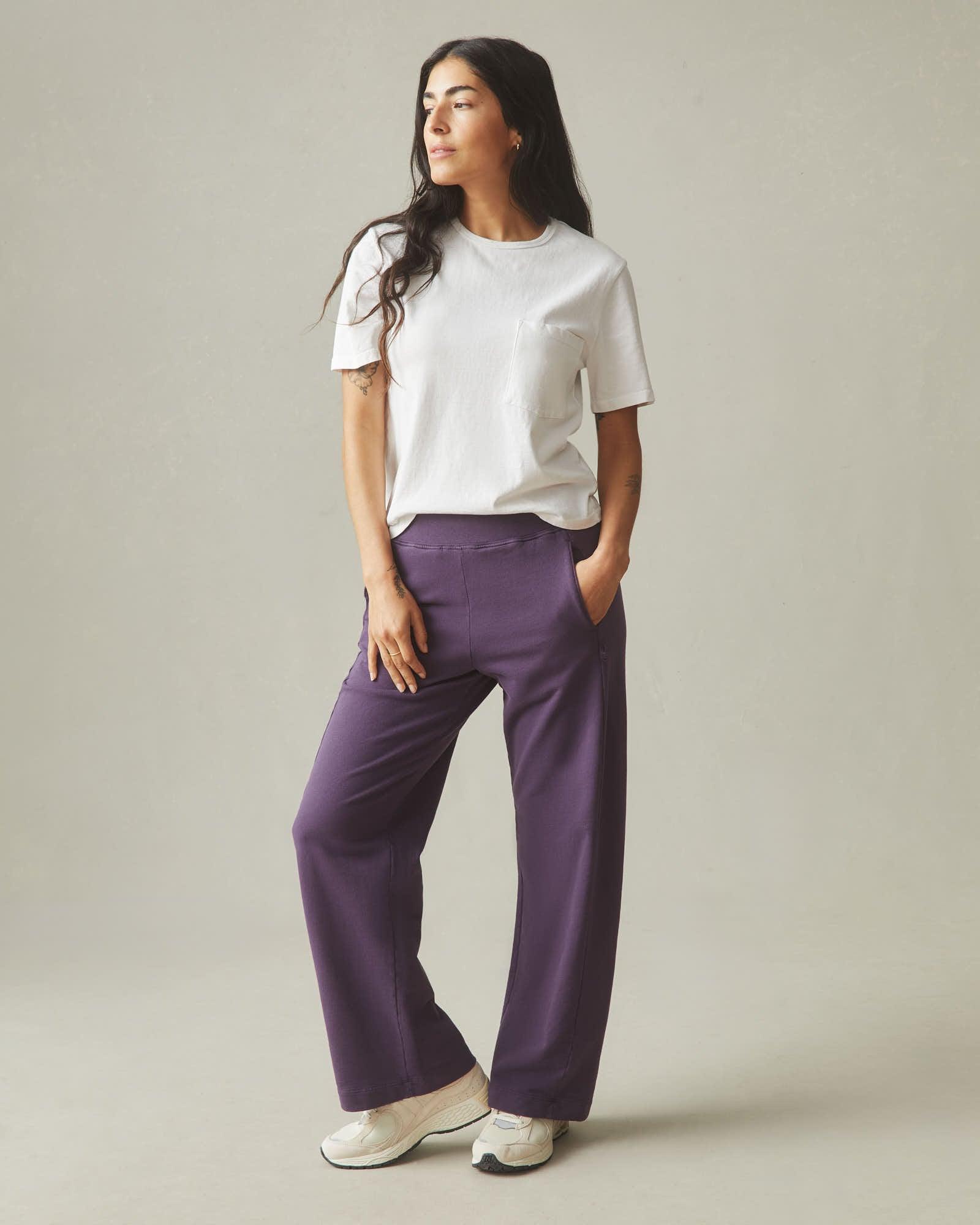 Women's French Terry Straight Sweatpant - Navy Cosmos Product Image