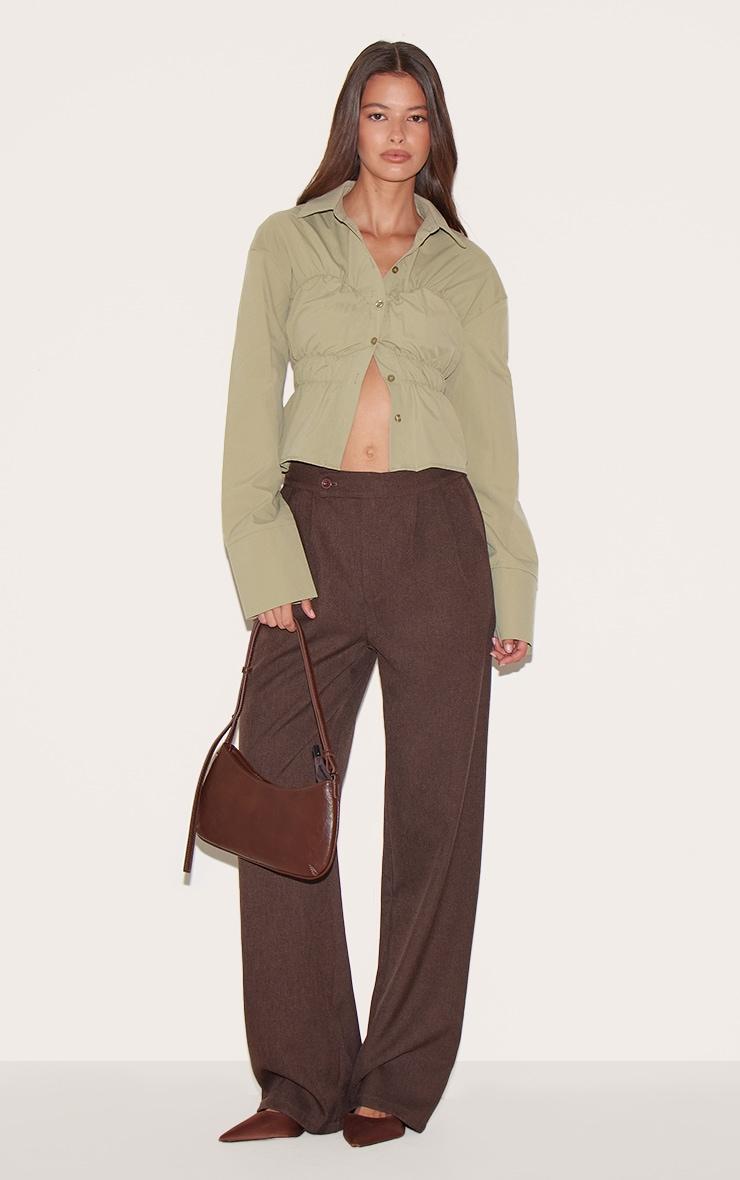 Sage Shirred Shirt Product Image