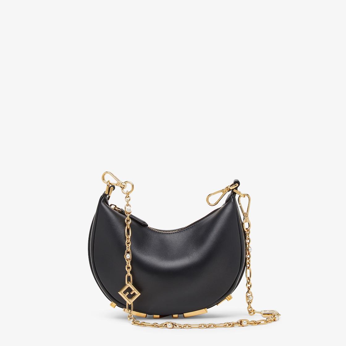 Fendigraphy MiniBlack leather mini-bag Product Image