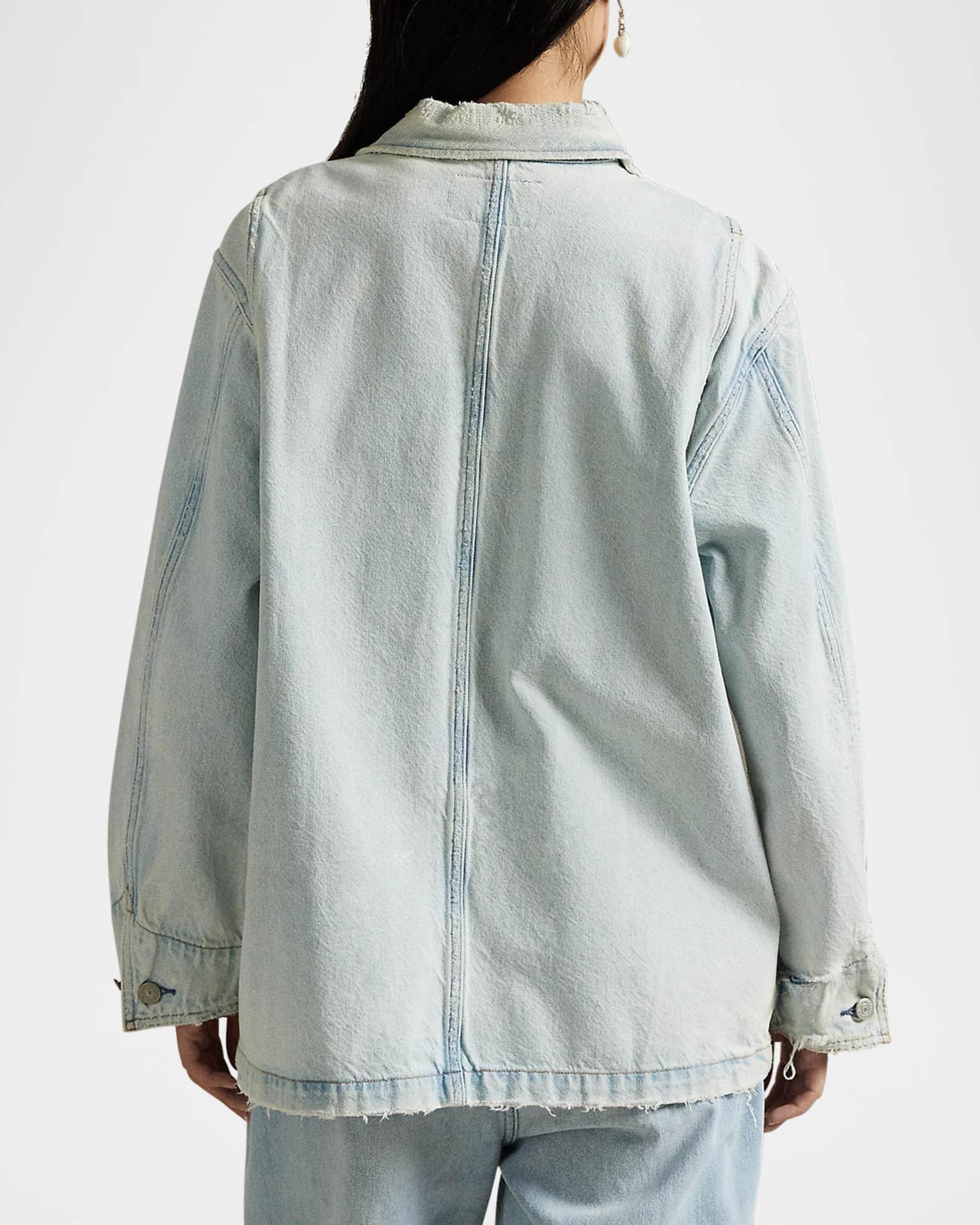 Distressed Denim Utility Jacket Product Image