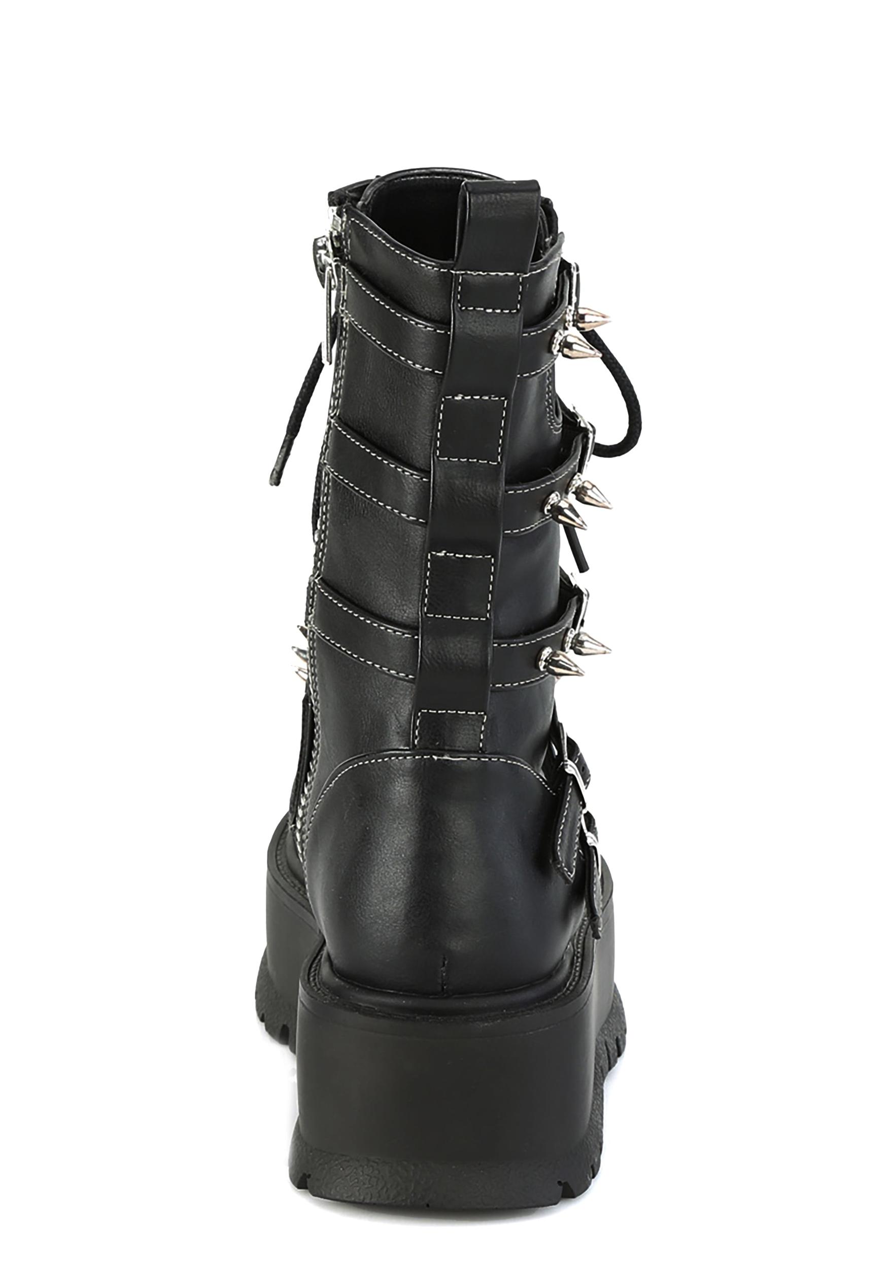 Demonia Bite Me Spiked Platform Boots Product Image