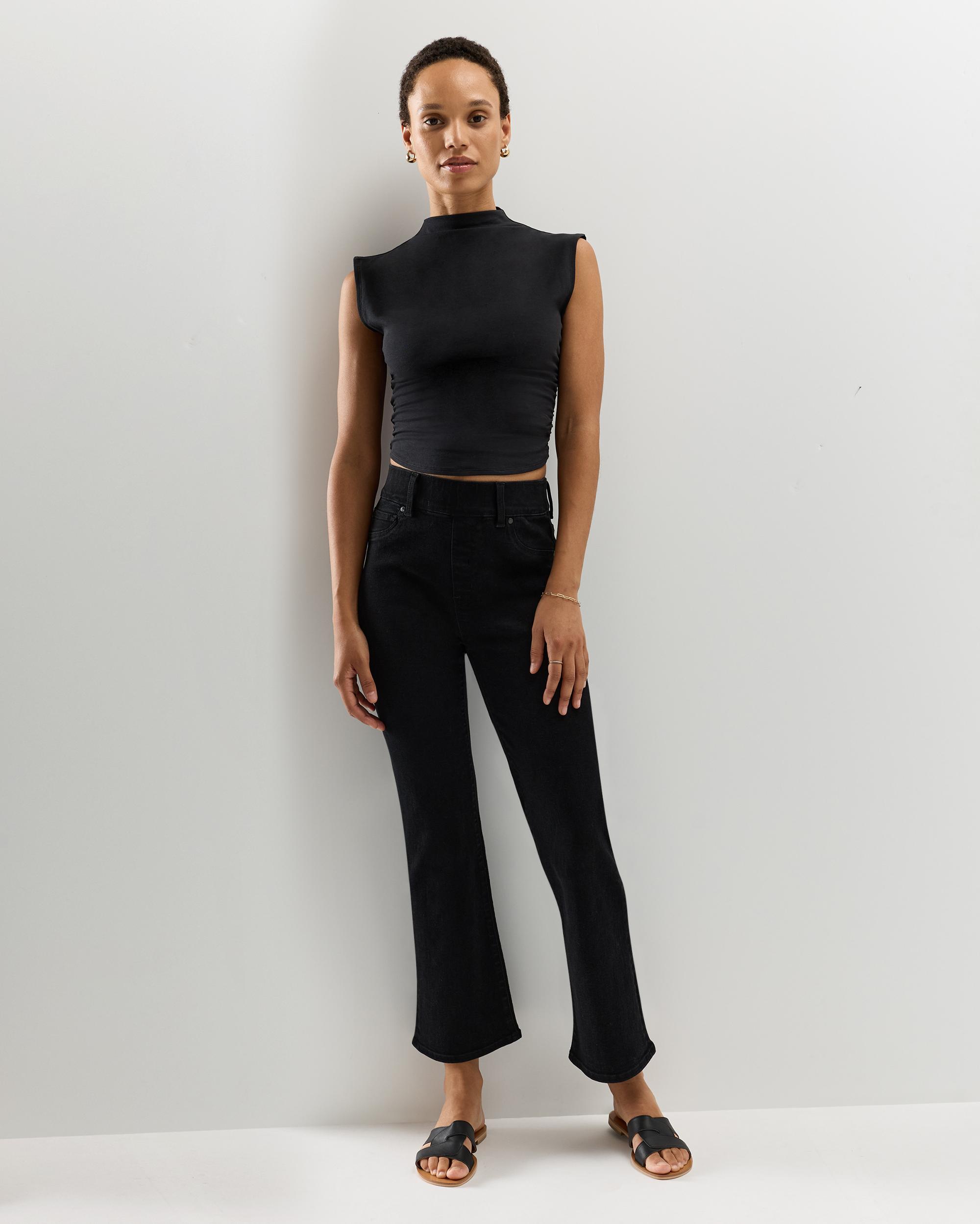 Quince | Women's Nina Stretch Pull-On Kick Flare Jeans Size XS, Cotton Product Image