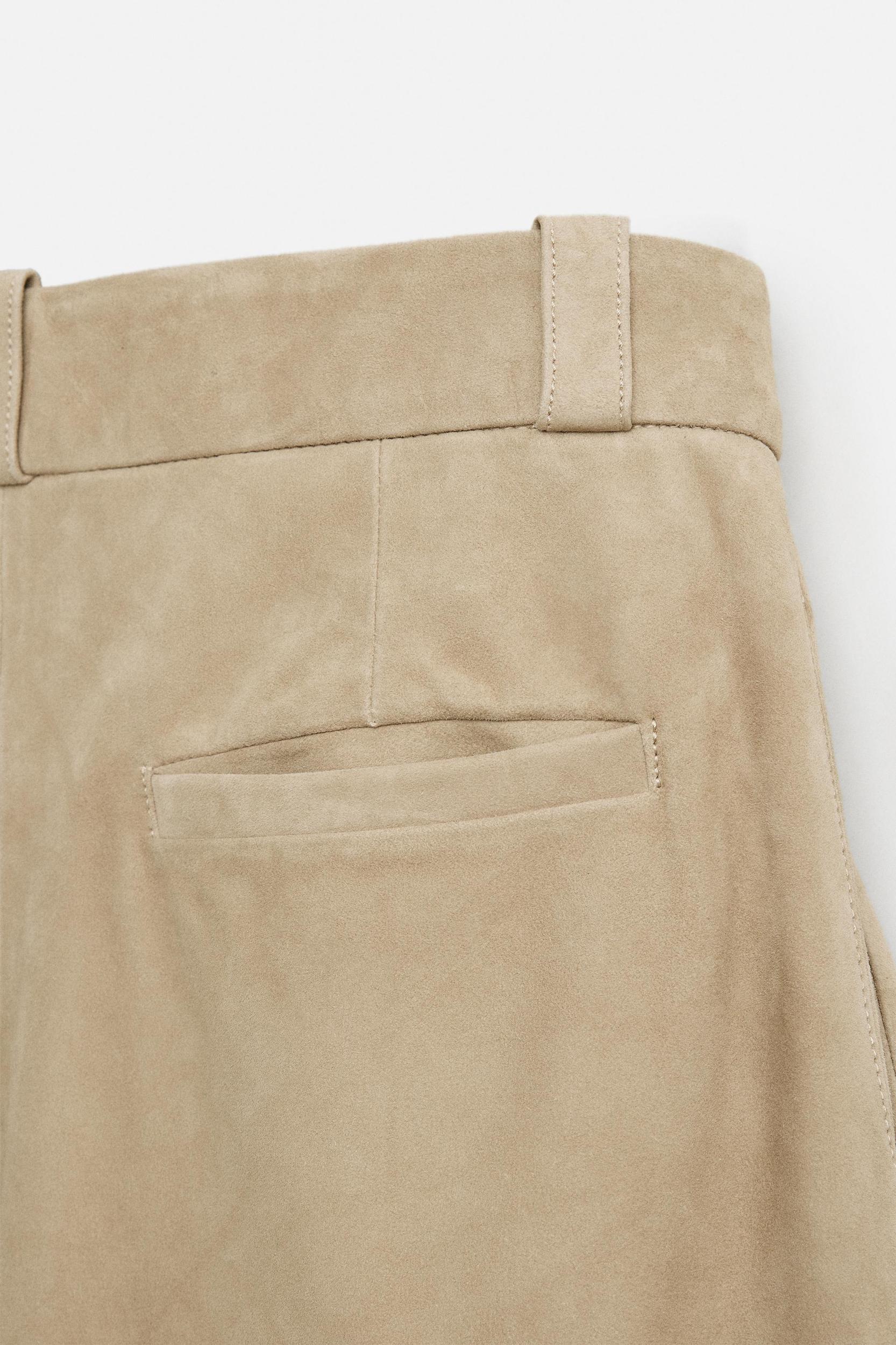 SUEDE CARGO SHORTS Product Image
