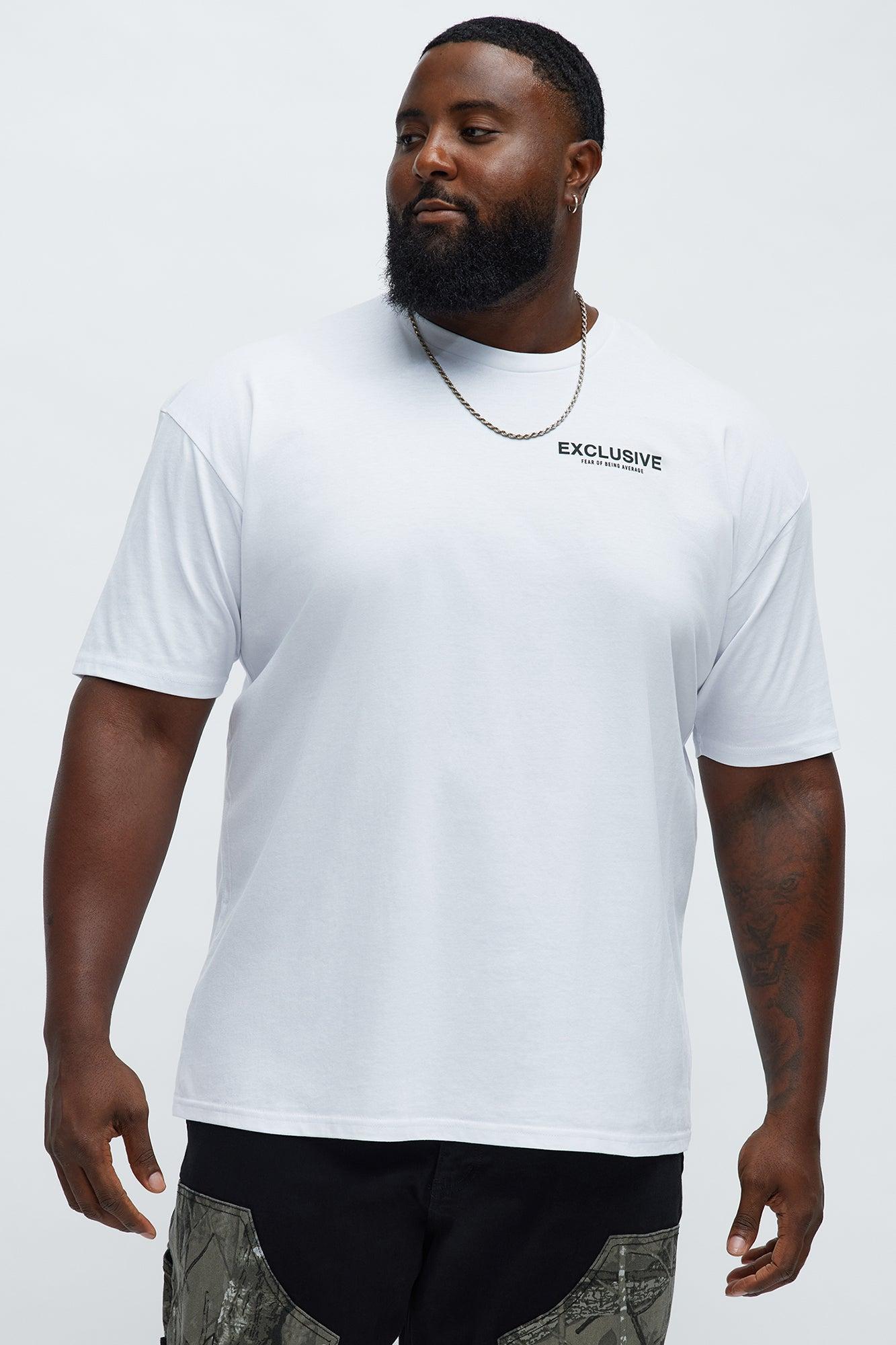Exclusive Fear Of Being Average Short Sleeve Tee - White Male Product Image
