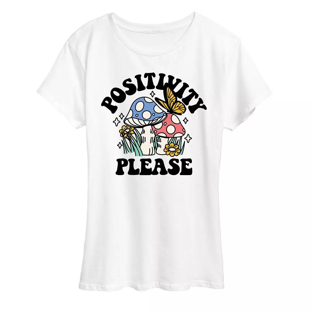 Women's Positivity Please Graphic Tee, Girl's,  Product Image