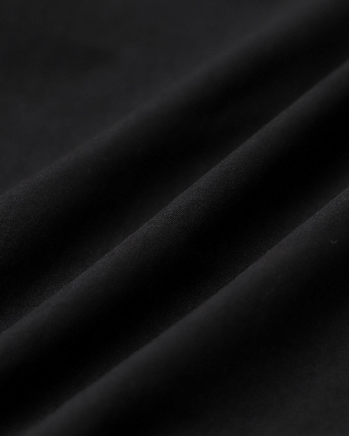 Black V-Neck Ruffle Puffed Sleeve Blouse Product Image