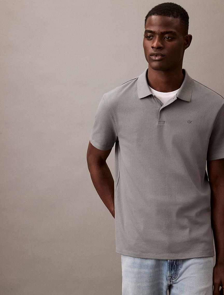 Stretch Fine Rib Polo Shirt Product Image