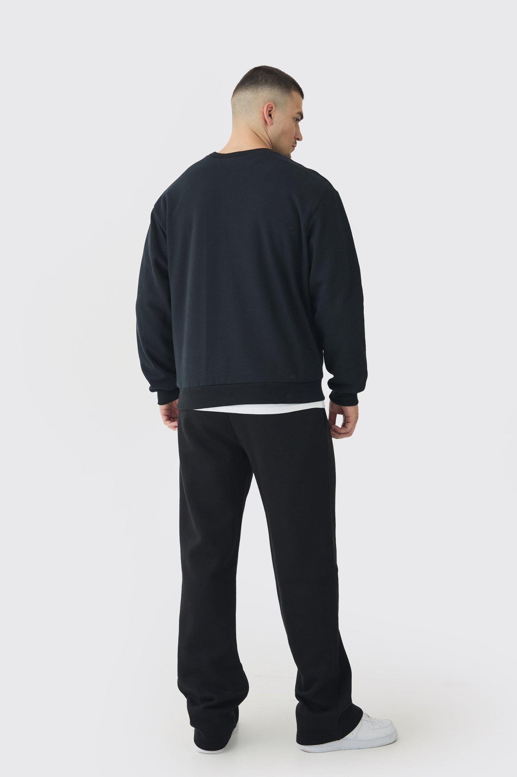 Tall Relaxed Fit Sweatpants In Black | boohooMAN USA Product Image