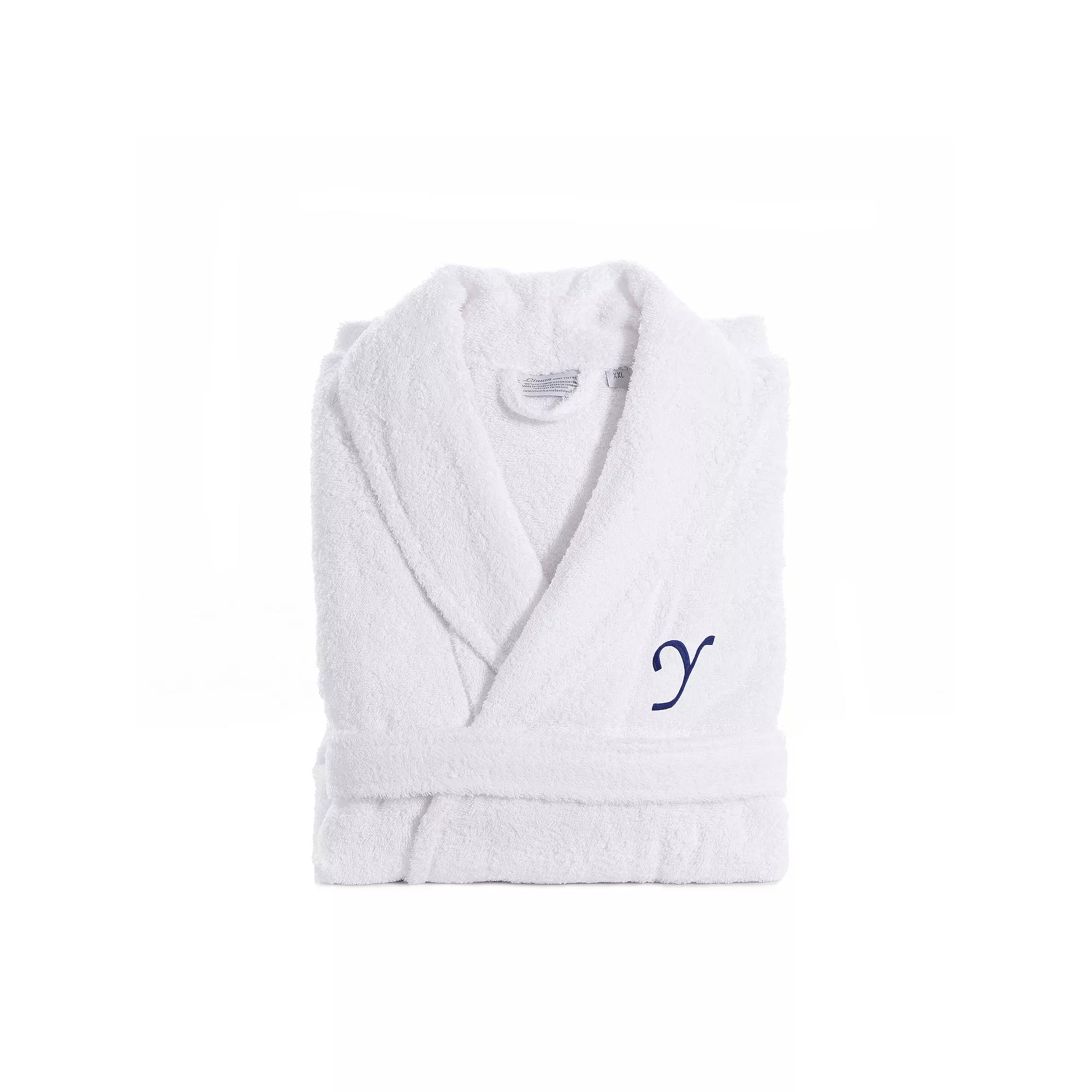 Linum Home Textiles Turkish Cotton Personalized Unisex Embroidered Terry Bathrobe, Adult Unisex,  Product Image