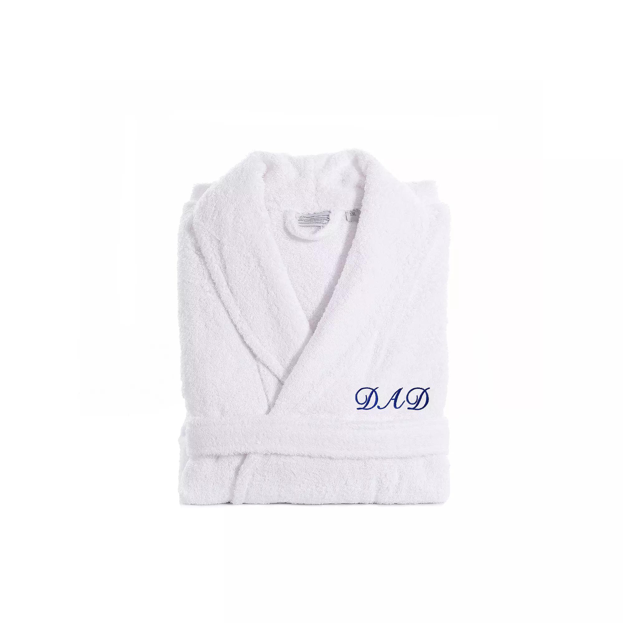 Linum Home Textiles "Dad" Embroidered Cotton Terry Bathrobe, Men's,  Product Image