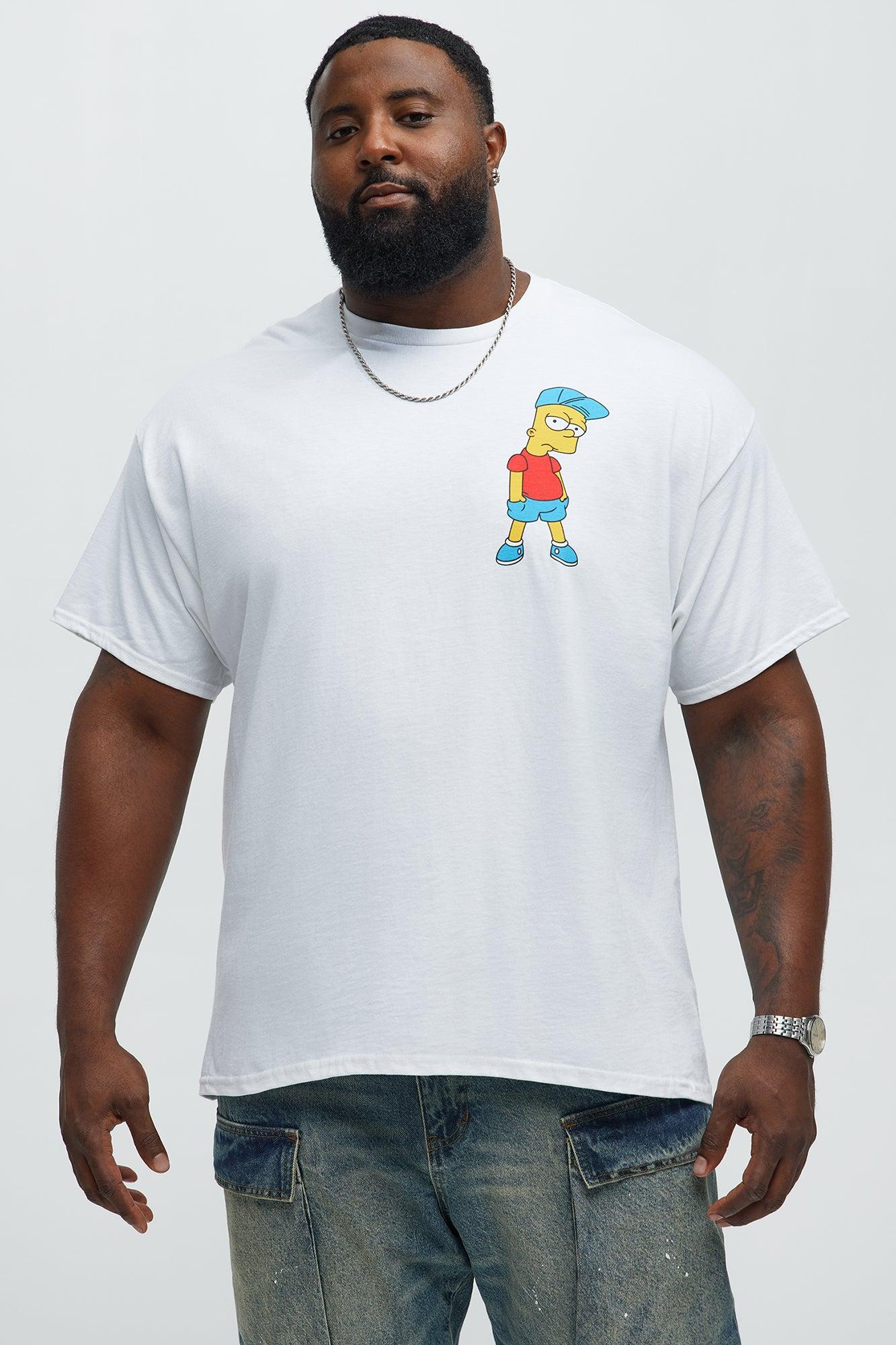 The Simpsons Bart Krusty Short Sleeve Tee - White Male Product Image