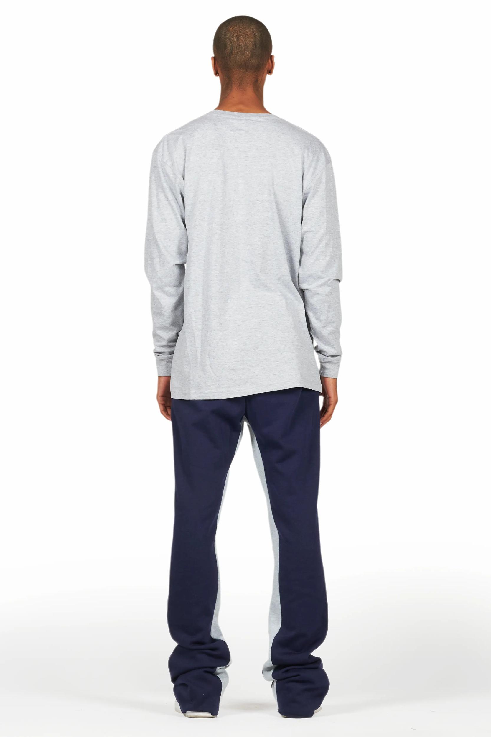Briggs Heather Grey Long Sleeve T-Shirt/Baggy Pant Set Male Product Image