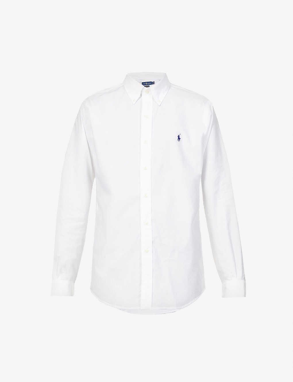 POLO RALPH LAUREN Long-sleeved Button-down Shirt With Tailored Fit In White Product Image