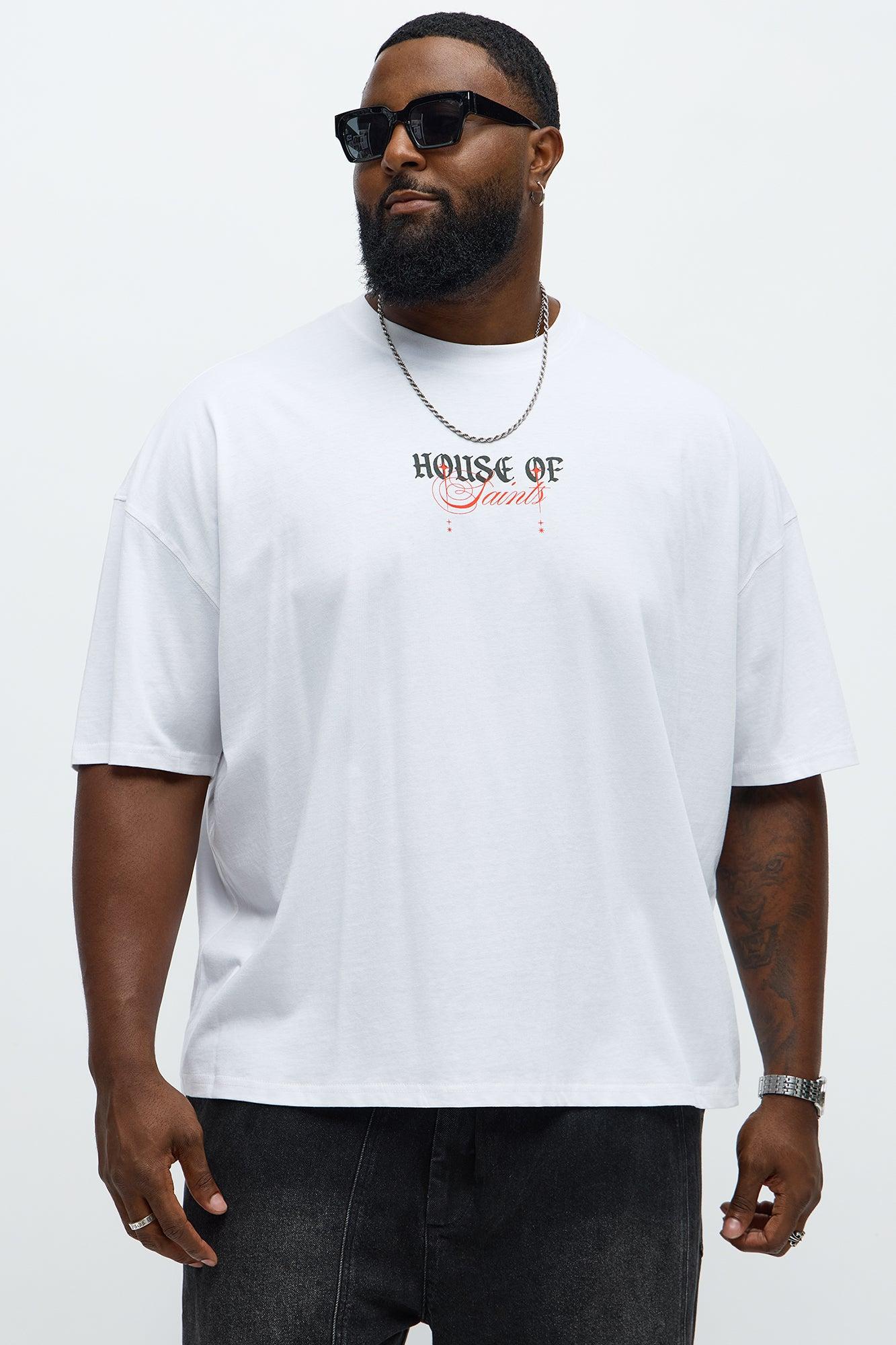 House Of Saints Oversized Short Sleeve Tee - White Male Product Image