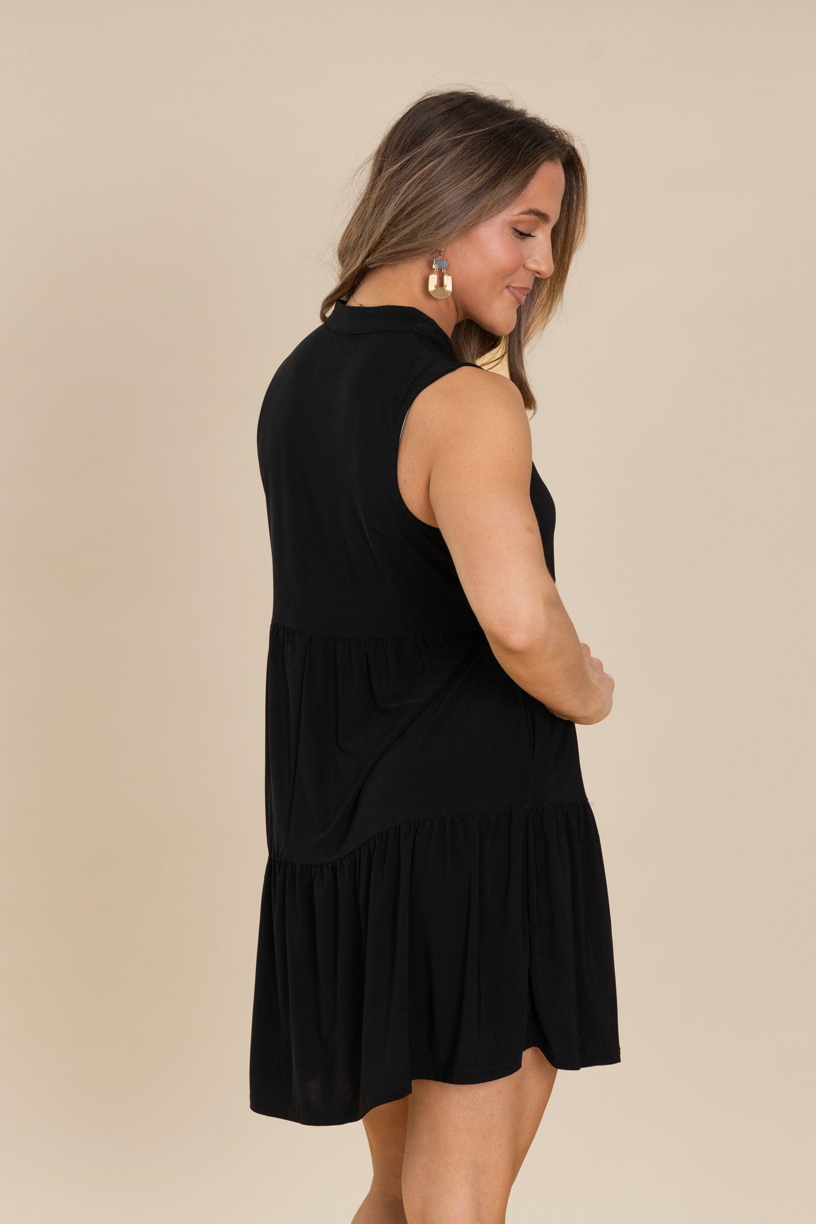 Lizzy Notch Neck Tiered Wrinkle Free Dresses Product Image