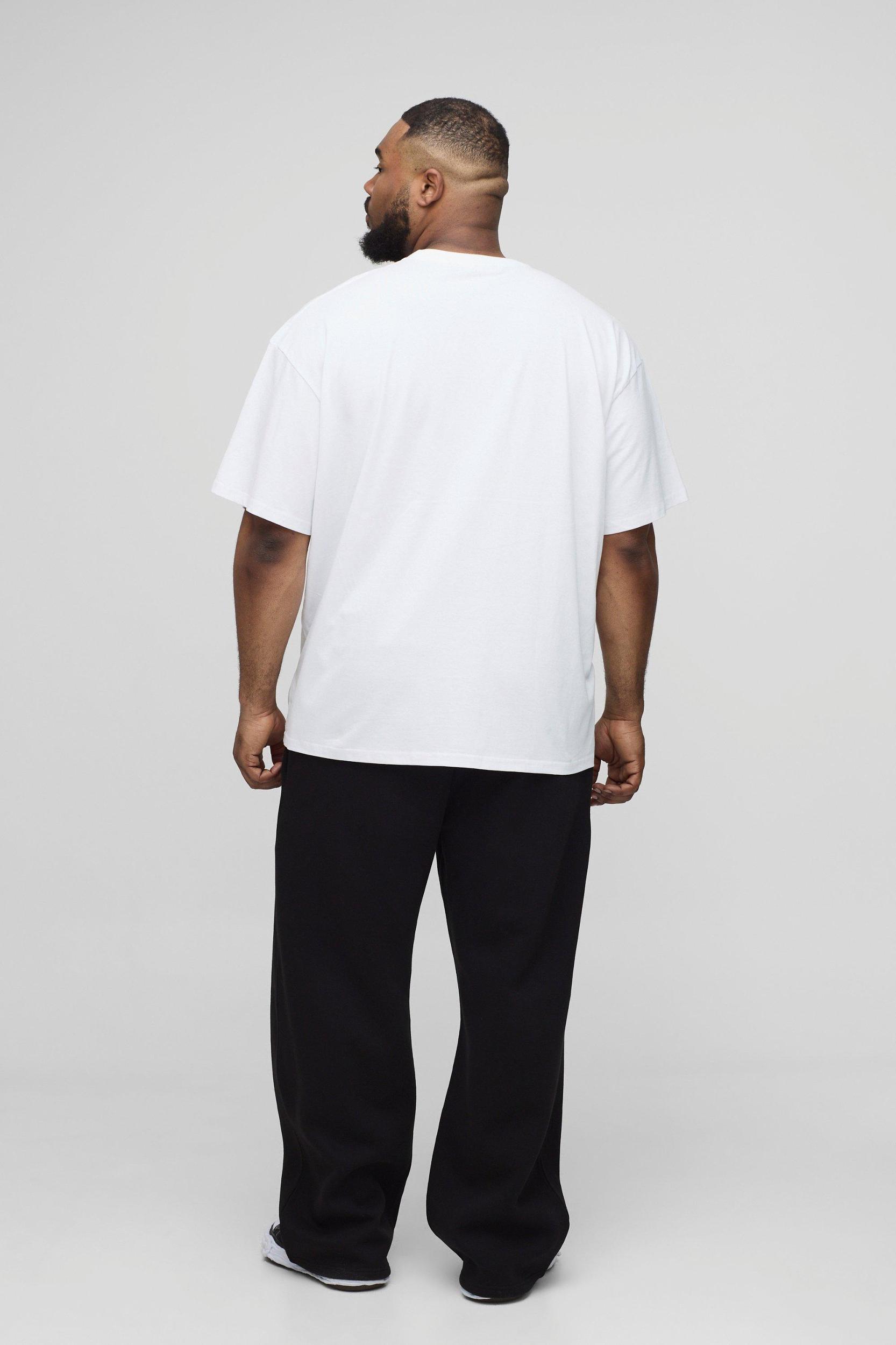 Plus Oversized Miami Palm Print T-Shirt | boohooMAN USA Product Image
