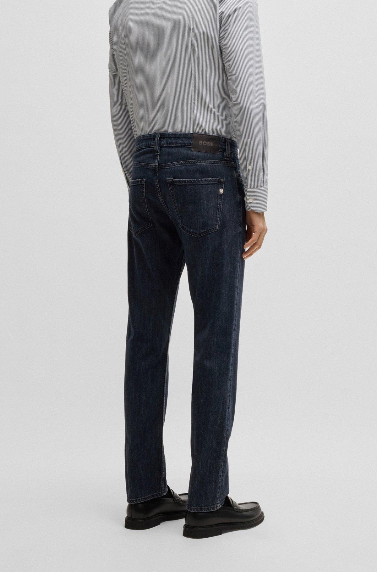 Delaware slim-fit jeans in dark-blue stretch denim Product Image