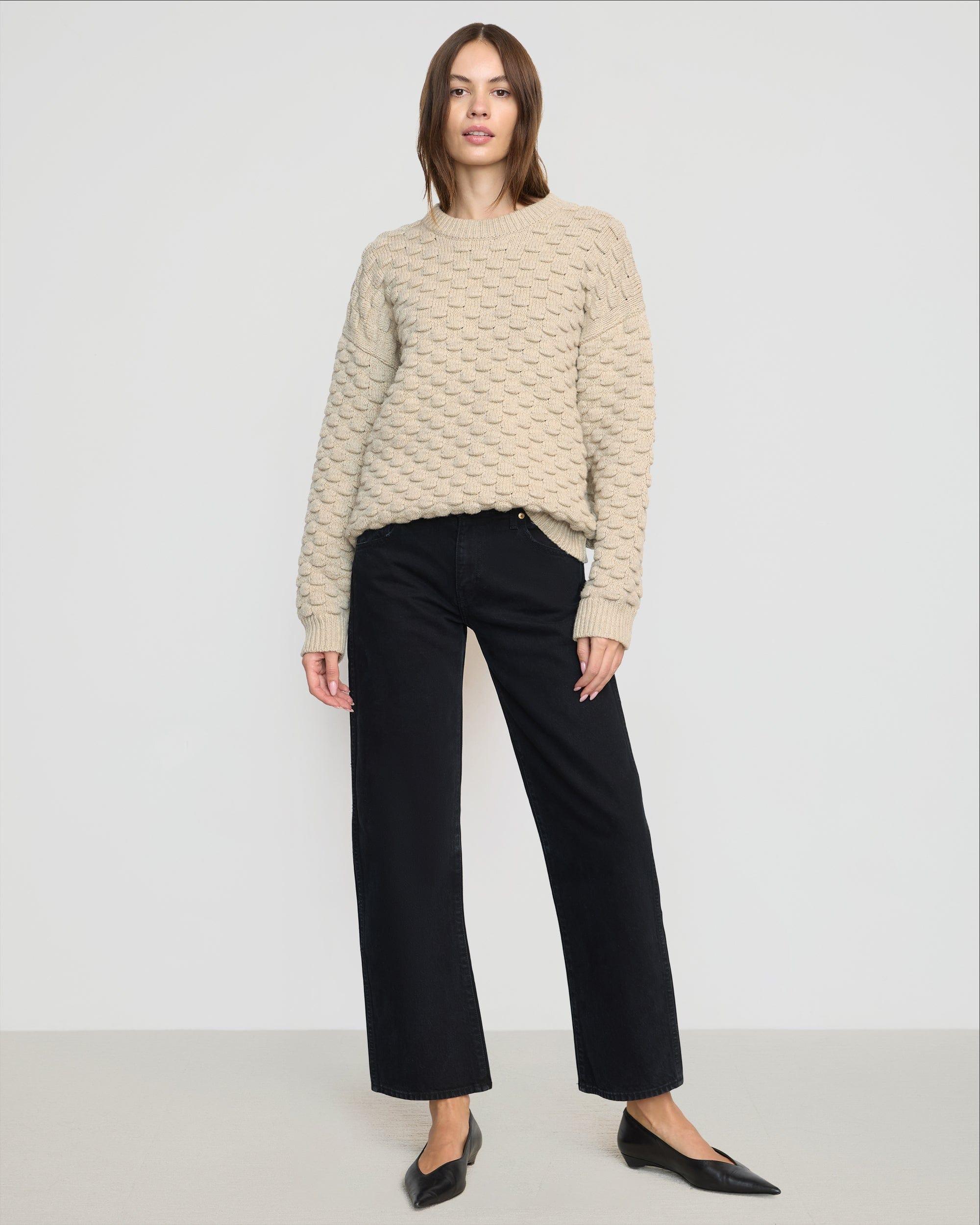 Monty Bubble-Knit Crewneck Sweater Product Image