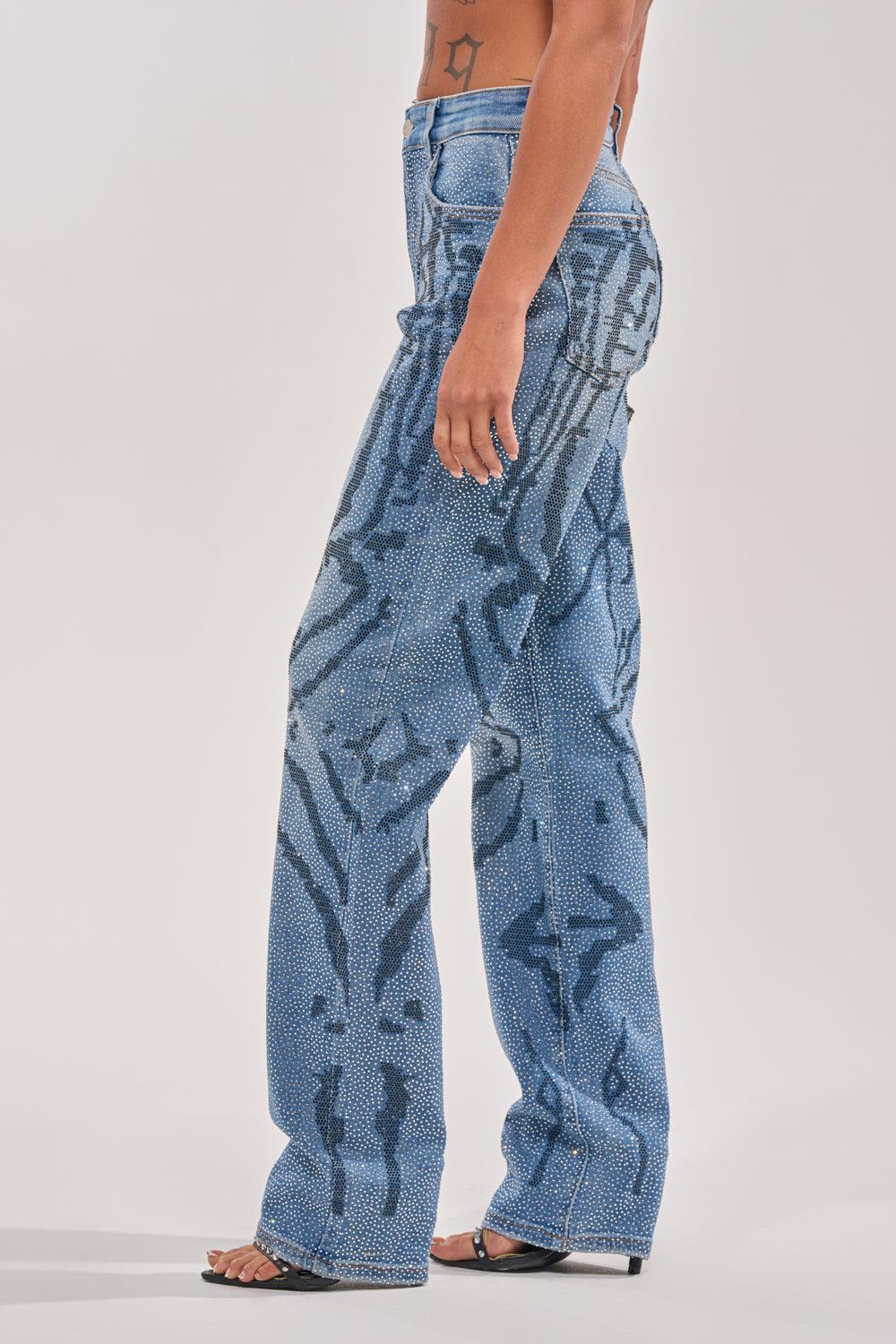 ITS MAGIC RHINESTONE STRAIGHT LEG DENIM Product Image